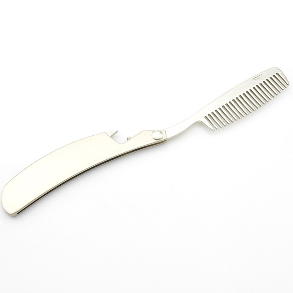 Grooming Men'S Hair - Zinc Alloy Beard Comb Foldable Small