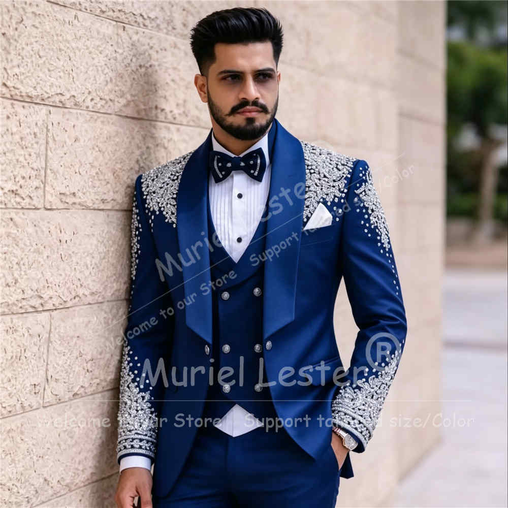 Men'S Grooming Kits - Luxury Groom Suit For Man Sparkly