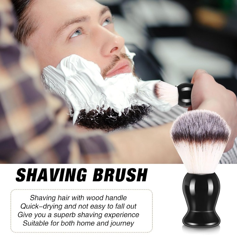 1Pcs Beard Shaving Brush, Wood - Grooming Men'S Hair recension och pris