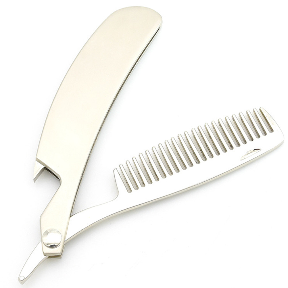 Zinc Alloy Beard Comb Foldable - Grooming Men'S Hair recension och pris