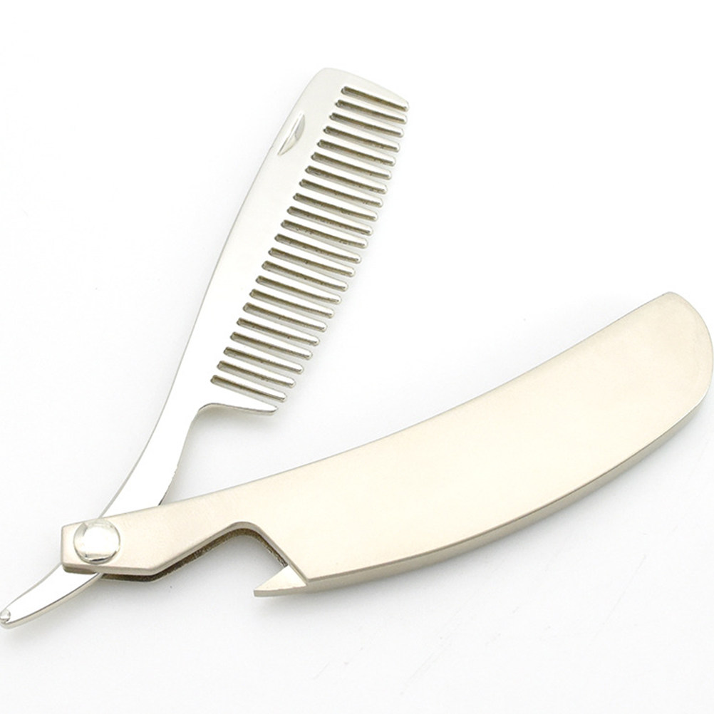 Zinc Alloy Beard Comb Foldable - Grooming Men'S Hair recension och pris