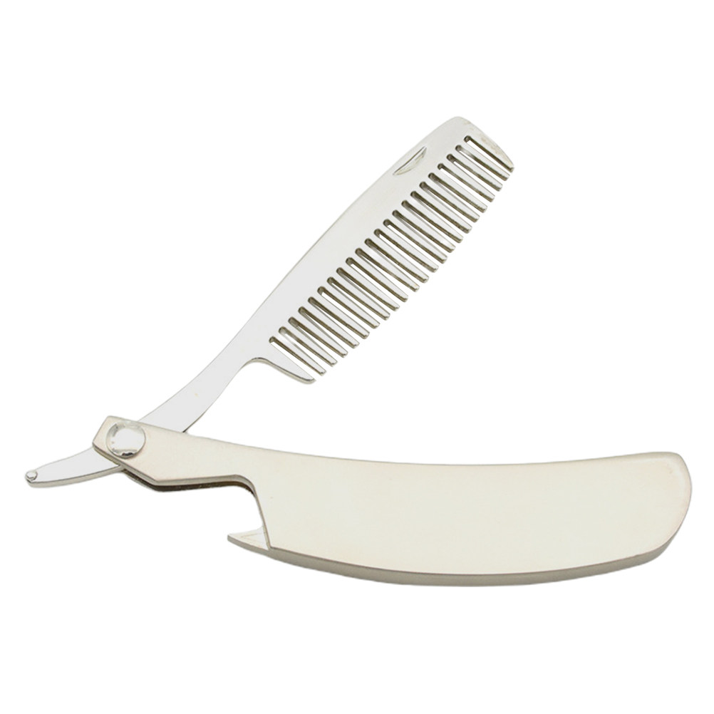 Zinc Alloy Beard Comb Foldable - Grooming Men'S Hair recension och pris