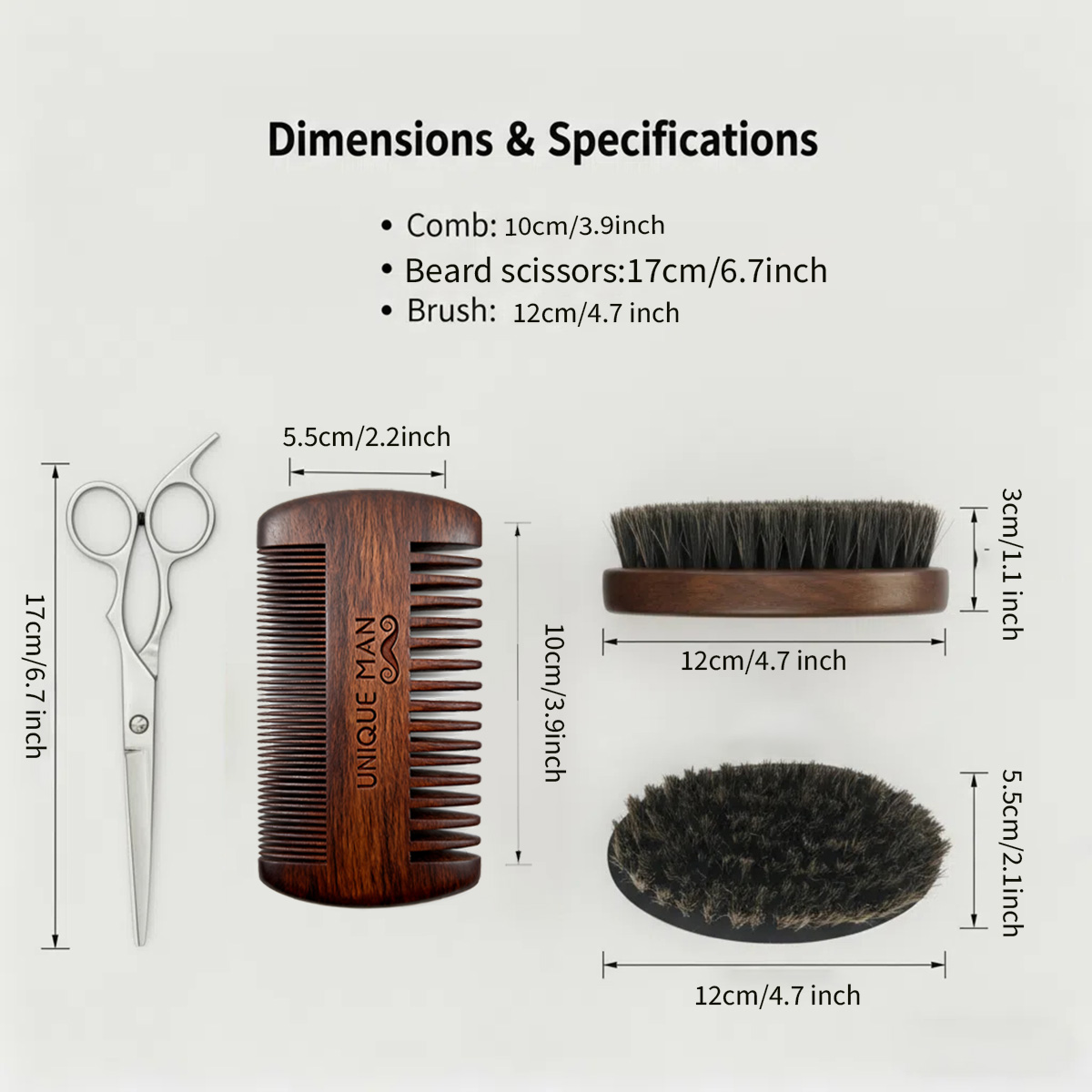 UNIQUE MAN Men's Beard Set, Bl - Men'S Grooming Kits recension och pris