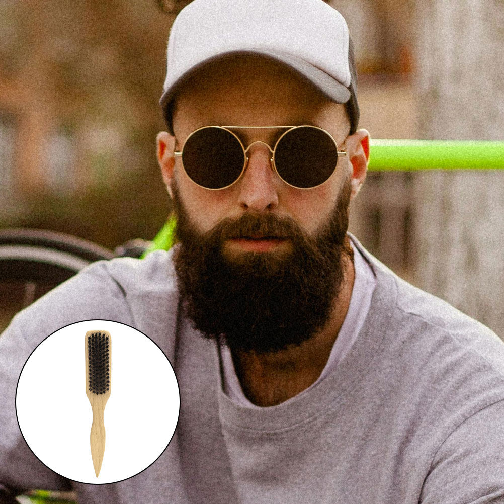 Men Small Soft Beard Brush Woo - Grooming Men'S Hair recension och pris